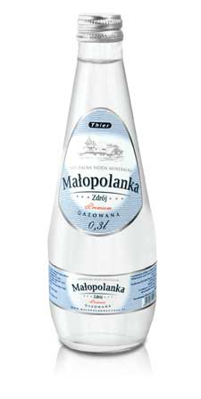 Naturalna Woda Mineralna MAŁOPOLANKA ZDRÓJ w butelkach o pojemności 0,3l - gazowana Naturalna Woda Mineralna MAŁOPOLANKA ZDRÓJ w butelkach o pojemności 0,3l - gazowana